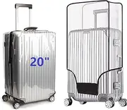 [FABULWAY] 2PCS Clear PVC Suitcase Cover Protectors Transparent Luggage Cover Waterproof Wheeled Suitcase Dust Cover Dustproof Travel Luggage Sleeve Protector