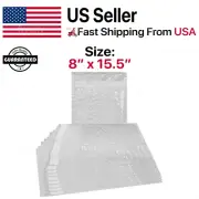 8" x 15.5" Bubble Pouches Bags Clear Self Seal Protective Cushioning Wrap 8x15