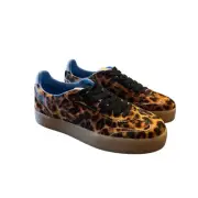 Steve Madden Tux Calf Hair Leopard Low Top Sneakers NEW Size 9
