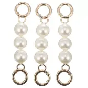 3pcs pearl purses for women Bag Chain Strap Extender Imitation Pearl Chain Strap