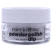 Cuccio Pro Powder Polish Nail Colour Dip System - Silver with Silver Glitter by Cuccio for Women - 0.5 oz Nail Powder
