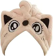 Cartoon Hair Towel Beautiful Animal Cartoon Hair Drying Towel Ultra Absorbent Quick Dry Thickening Bath Towels with Coral Fleece Lining