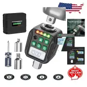 All-in-One Digital Torque Wrench Set with 1/4" & 3/8" Adapters for Mechanics