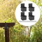 4 Pieces Pergola Brackets High Stability for Deck Railing Patio Wood Posts