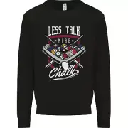 9-Ball Pool Less Talk More Chalk Funny Kids Sweatshirt Jumper