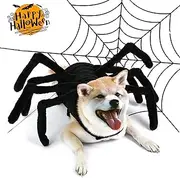 Dog Halloween Costumes- Halloween Furry Giant Spider Costume for Dog Cat, Halloween Pet Cosplay Costumes Apparel with Adjustable Velcro for Large Medium Small Dogs (L)
