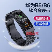 在飛比找Yahoo!奇摩拍賣優惠-全館免運 手錶錶帶適用華為B7/B6/B5手環鈦合金錶帶鈦金