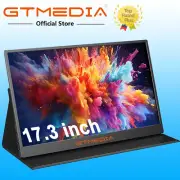 GTmedia 17,3" Portable Monitor Freesync Second External Screen FHD 1080P Speaker