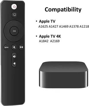 [3美國直購] aarooGo 通用遙控器 適 Apple TV 4K Siri Remote A1625 A1842 A2169 A1842 電視電源+音量鍵 _E28