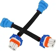 COMPUKAS 2pcs Headlight Connector Plug for Auto Foglights Durable Wiring Harness Adapter with Extended for Easy Installation Reliable Performance Vehicle Lighting Systems