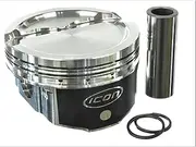 Icon Piston, Premium Forged, Forged, 4.280 in Bore, 1/16 x 1/16 x 3/16 in Ring Grooves, Minus 22.00 cc