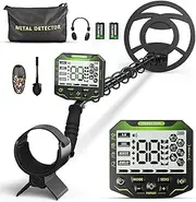 Professional Metal Detector for Adults and Kids, Anti-Interference Site, IP68 Waterproof, Battery and USB Power, 5 Detection Modes, Includes Headset, Shovel