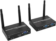 EXVIST H.265 1080P Wireless VGA Extender – HDMI + VGA Transmitter & Receiver, 656ft (200M) Long-Range Transmission Video Streaming