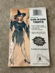 Vintage Rubies Halloween Costume Tights NOS NEW Spider Webs