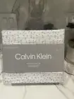 Calvin Klein XDP KING 4Pc Sheet Set Aqua-Blue & White Leaves. Brand New!