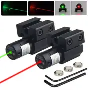 Mini Red/Green Dot Laser Sight 11-20mm Weaver Scope Rail For Rifle Pistol Gun