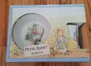 NEW VINTAGE! Wedgwood Peter Rabbit 3-Piece Set Mug Plate Bowl Made in England