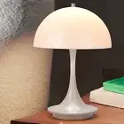 White LED mushroom small table lamp portable USB charging dimmable flower bud la