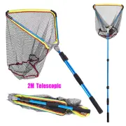 Fishing Net Fish Landing Net Collapsible Fish Net with Telescoping Pole Handle