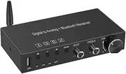 VENEKA USB 192KHz DAC Digital to Analog Converter with Headphone Amplifier Built-in Bluetooth 5.0 Receiver Music Player