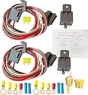 Automotive Relay Kit - Radiator Fan Button 12V40A - Waterproof Accessories with Temperature Sensor for Rainy Days