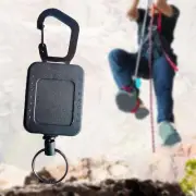Retractable Key Chain Badge Holder Reel Clip Carabiner with Steel Wire
