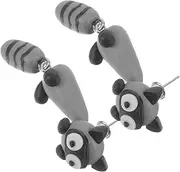 [LIFKOME] 2pcs Polymer Clay Animal Earrings Tail Charm for Boys and Girls s Women's Fashion Unique Earrings Present