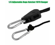 1/8" 1/4" Adjustable Rope Ratchet Heavy Duty Grow Light Reflector Hanger - 4 Pairs