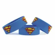 Three (3) of Superman Wristbands - Set of Silicone Bracelets for Super Man Fans