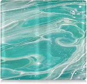[Amooorous] Fake Glitter Marble Grain Green Leather Auto Registration Insurance & ID Card Holder Document Wallet for Cards, Essential Document Driver License, Fake Glitter Marble grain green, 1 size