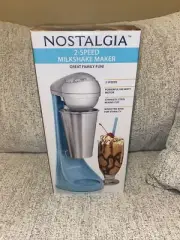 Nostalgia Electric MLKS100BL Two-Speed Milkshake Maker, 16-Ounce, Blue