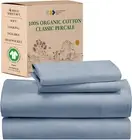 100% Organic Cotton Sheets for California King Size Bed, Deep Pocket Percale GOT