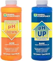 General Hydroponics pH Up and pH Down Liquids - Stabilize Nutrient pH in Hydroponics, 1 qt. Bottles
