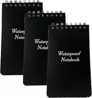 3pcs Waterproof Notebook, 3 x 5" Police Notepad, Write in the Rain Pocket Notebook, All-Weather Memo Paper Notepad with Cover.