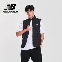 在飛比找PChome24h購物優惠-【New Balance】保暖刷毛機能背心外套_男性_黑色_