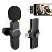 Professional Lavalier Microphone Condenser Wireless Microphone For Type-C-Black