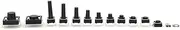 Baxnore 140 PCS Tactile Push Button Switch, 14 Value SMD DIP Tact Switch Assortment, 3x6x2.5 mm to 12x12x8 mm, 100000 Cycle Life, Electronic Components Kit