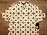 NWT Volcom Warbler Short Sleeve Button-Front Shirt S Casual Dress Lounge Beach