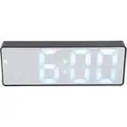 Innovative Desktop Electronic LED Display Digital Alarm Clock With Mirror For