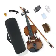 1/4 Acoustic Violin Kit 4 String Solid wood Violin Maple Spruce Ebony Fittings