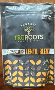 TRUROOTS Organic - Sprouted Green,Brown,Black&Lentil Blend 8oz (227g) NON GMO