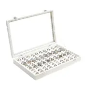 Ring Display Case,Jewelry Ring Organizer Box For Rings,Ring And Earring Holde...