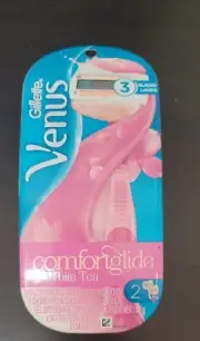 Gilette Venus Comfort Glide White Tea Razor Handle + 2 Blade Refill