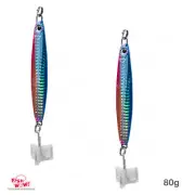 2pcs Colt 2.8oz Coltsniper 80g Vertical jig 3561D-DT MUSTAD Treble Hook Pink Blu