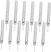 TEHAUX 12pcs Mobile Phone Card Pin Strap Remover Ejector Pin Sim Tray Ejector Tool Blink Doorbell Tool Watch Pins Replacement Kit Tool Sim Ejector Sim Tool Iron Silver
