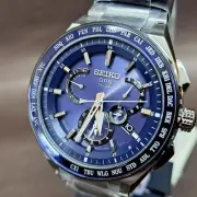 Seiko Astron GPS Solar SBXB155 Blue Dial Titanium 46mm Watch Japan