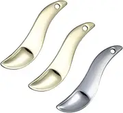 Gatuida 3pcs Face Cream Eye Cream Scoop Mini Scoops Makeup Applicator Spatula Mini Skincare Metal Spatula Facial Spatula Facial Cream Spatulas Pick Stick Zinc Alloy Make up Spoon