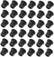 [OSALADI] 400 Pcs Keyhole Plug Screw Button Top Caps Drill Hole Cover Caps Furniture Hole Blanking Cap Plastic Hole Plugs Screw Hole Plugs Plug Cover Locking Plug Cabinet Abs Black Decorate