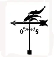 Wind vanes, Outdoor Garden Weathervane Dolphin Wolf Bird Farm Weather Vane Wind Direction Indicator, Lawn Yard Architecture Roof Measuring Tools for