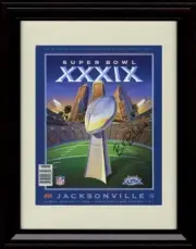 16x20 Framed Bill Belicek - New England Patriots Autograph Promo Print - Super